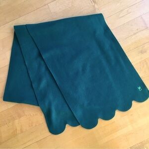 dudley stephens Fleece Scalloped Edge Scarf, Hunter Green